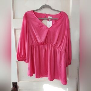 NWT Isabel Maternity by Ingrid & Isabel Pink Blouse